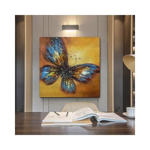 Animal Decoration Hotel Home Decoration Hanging Painting Abstract Retro Butterfly Animal Wall Picture for Living Room Decoration