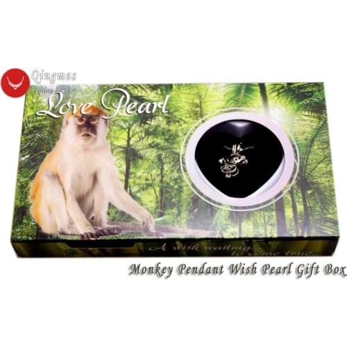 Qingmos Wish Pearl 16mm Monkey Cage Chokers Necklace for Women & Trendy Oyster Love Pearl Pendant & Necklace Chain Jewelry-3657