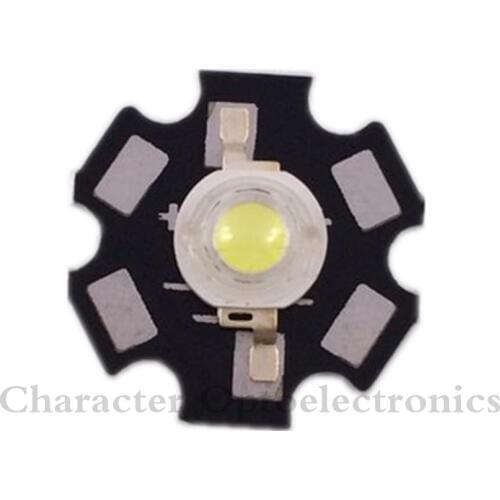 10PCS 1W 3W High Power cool/warm white 3500k 4500k 6500k 10000k 20000k-30000k LED Chip + 20mm star pcb