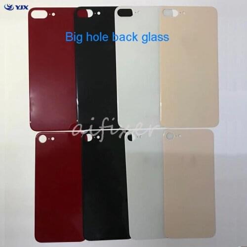 10pcs US Version Big Hole Back Glass for iPhone 8 8plus with Camera Lens Frame Rear Battery Cover Door Housing Replacement Parts