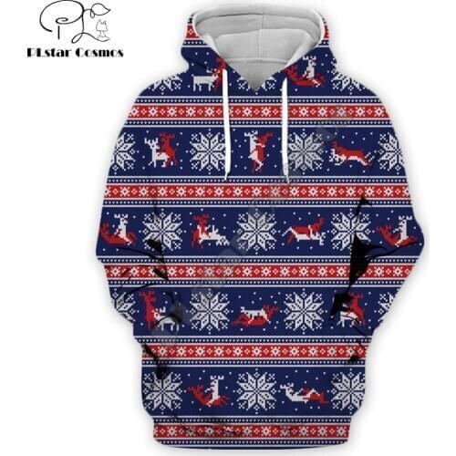 2019 Christmas Fashion Men 3d Hoodies Christmas deer sex Printed t shirt/Hoodie/Zip Hoodie Men/Women streetwear Drop shipping