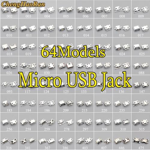 64Models 320PCS 640PCS 5Pin 7Pin Micro USB Jack Sockect Connector Port Female For Xiaomi/Samsung/Lenovo/Huawei/LG/Lenovo/Meizu