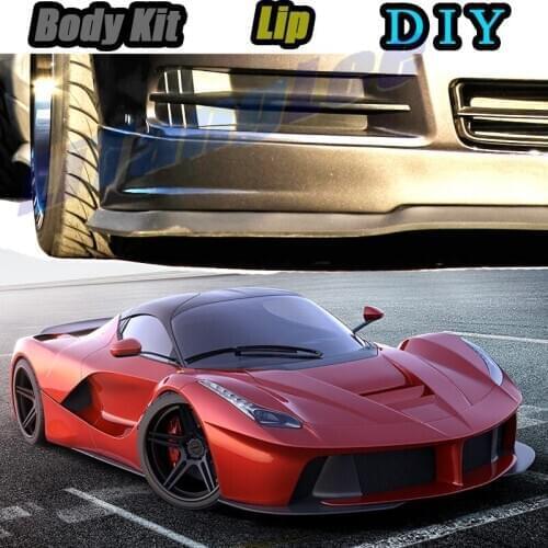 Car Bumper Lip Front Spoiler Skirt Deflector For Ferrari LaFerrari 2013~2016 Tune Car Modified Body Kit VIP Hella Flush Lips