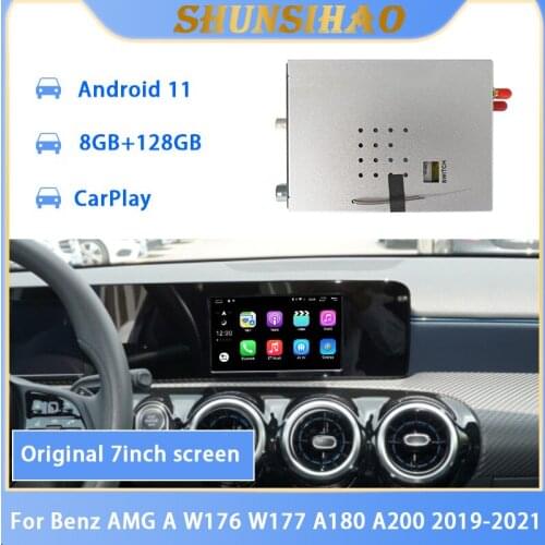 ShunSihao Android decoding box car GPS navi for Benz AMG A W176 W177 A180 A200 2019-2021 multimedia video interface box carplay