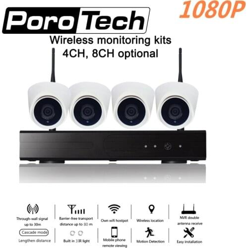 Free DHL 1080P Wireless CCTV System 4CH 8CH NVR kit IR night vision Wifi IP CCTV Security Camera System P2P Surveillance Kit