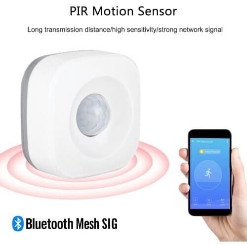 Bluetooth Mesh SIG PIR Motion Sensor Wireless Passive Infrared Detector Burglar Alarm Tuya APP Control Smart Home Security