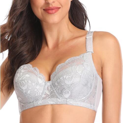 Womens Beauty Lace Bra Plus Size Non Padded Minimizer Bras Full Figure Underwire Brassiere 34 36 38 40 42 44 46 48 B C D E FGH