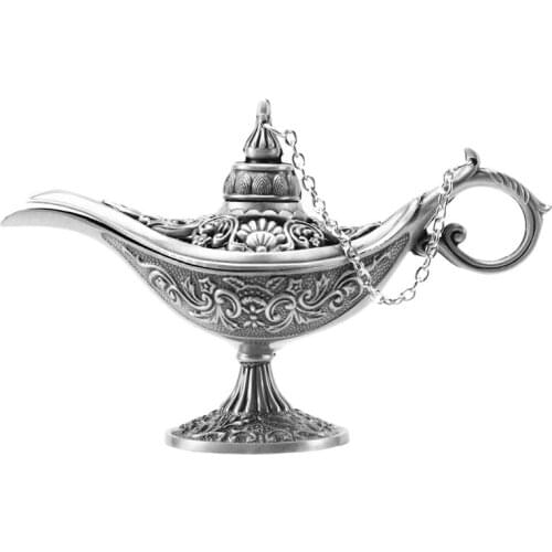 Home Decor Incense Burners Antique Style Fairy Tale Magic Lamps Tea Pot Genie Lamp Vintage Retro Toys For Children Gifts 1Pc
