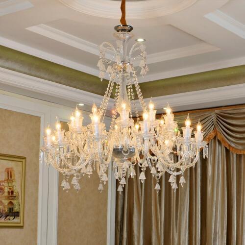 European chandelier living room Crystal chandeliers modern chandelier lighting villa complex stair lamp living room chandelier