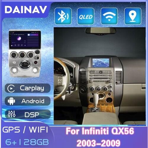 2 Din Horizontal Screen Head Unit For Infiniti QX56 2003-2009 Stereo GPS Navigation Car Radio Multimedia DVD Audio Player