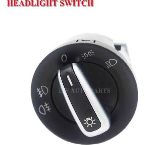 3BD 941 531 For VW Golf / Jetta / Bora Mk4 Passat B5 / B5.5 Polo 9N / 9N3 Lupo New Beetle T5 Chrome Headlight switch