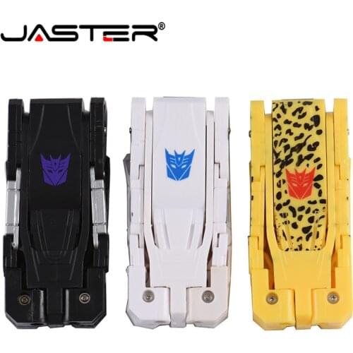 JASTER Hot sale U disk 32g special offer cartoon character u disk 16g cool transformation robot gift U disk 64G free shipping