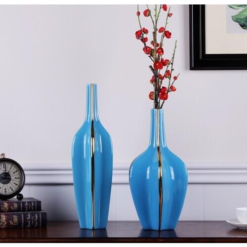 Ceramic Vase New Chinese Flower Arrangement Home Decoration Hotel Club Lobby Soft Decoration Matching Decoration