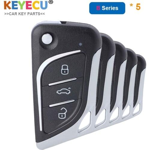 KEYECU 5 Pieces/ Lot, KEYDIY B Series B30 Universal KD Remote Control Key - 3 Buttons - for KD900 KD900+ URG200 KD-X2 Mini KD