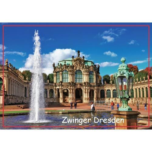Metal Wrapped Magnets SOUVEMAG 78*54mm Zwinger Fridge Magnets 20181 Dreseden Tourist Memorabilia Gift