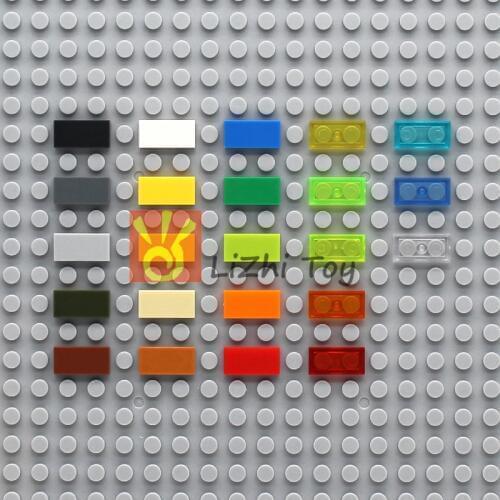 MOC flat tiles 1*2 tablet 3069 DIY enlighten block bricks Compatible With Assembles Particles