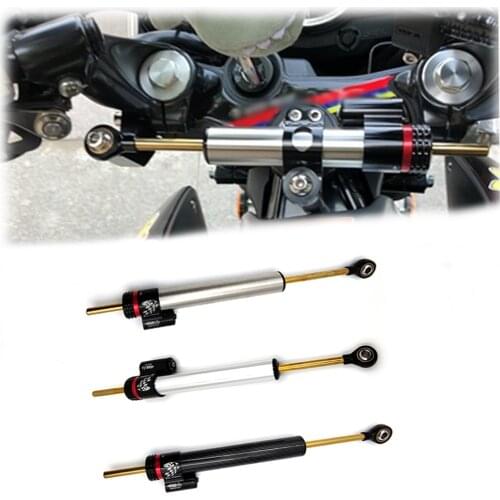 Motorcycle Accessories Damper Adjustable Steering Damper Stabilizer 120MM Carbon Fiber Aluminum Alloy Stainless Steel