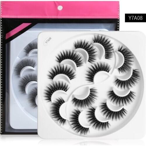 MAANGE New 7 pairs natural false eyelashes fake lashes long makeup 3d mink lashes eyelash extension mink eyelashes for beauty