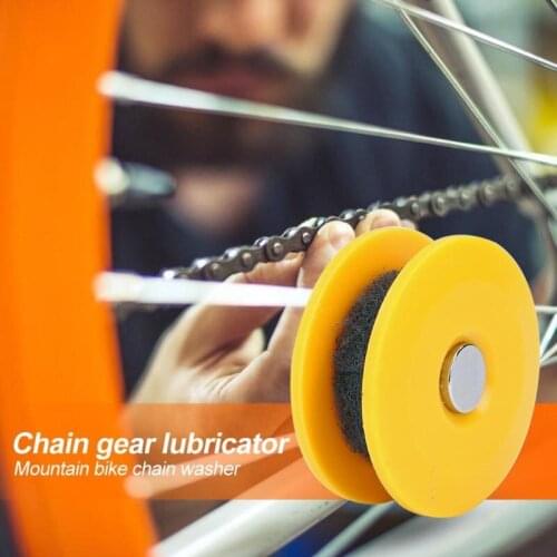 Portable Eco-friendly Bike Chain Gear Roller Oiler Lubricator Bicycle Care Tool &T8