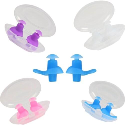 Professional Silicone Ear Plug for Swimmer Swimming Earplug Comfortable Waterproof Reusable for Snorkeling Showering NK