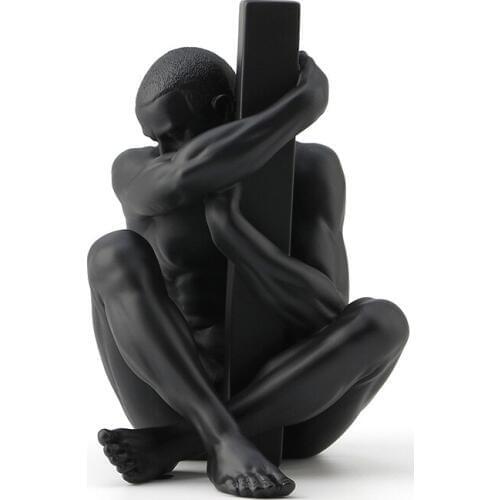 A Size: 11*10*13.5 (CM) resin, originality, contemporary nude Art men and pillars Sculptural decoration of soft furnishings