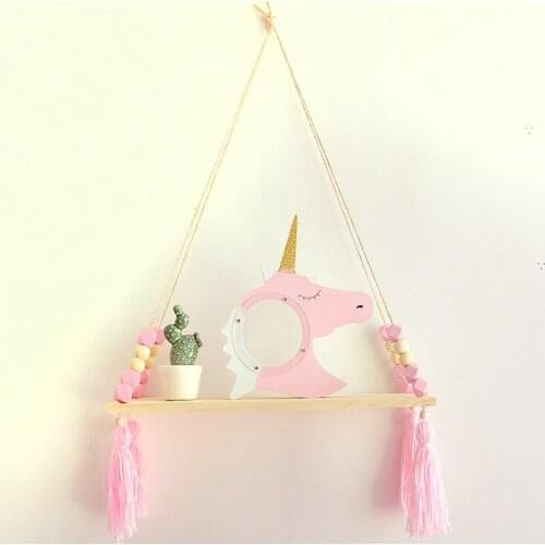 Christmas Nordic wood Wall Hanging Beads hanger Board Tassels Child room decoration clothing Hat photography Home craft DIY INS