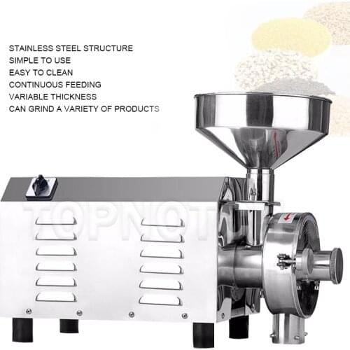 Stainless Steel Dry And Wet Hardcover Grinder Machine Home Use Grains Grinding Machine Spices Milling Machine