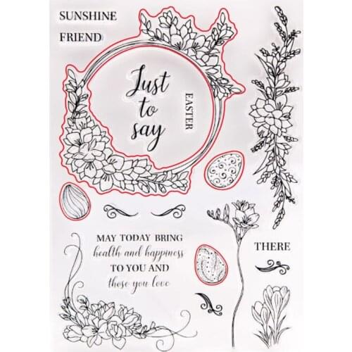 Cute Easter Transparent Clear Silicone Stamp Seal DIY Scrapbooking Rubber Stamping Coloring Embossing Diary Decoration Reusable