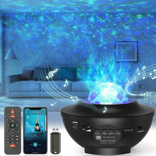 Colorful Starry Sky Galaxy Projector Nightlight Child Blueteeth USB Music Player Star Night Light Romantic Projection Lamp Gifts
