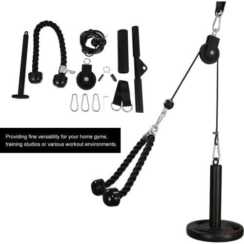 1set Gym Fitness Biceps Triceps Forearm Trainer Strength Trainer Heavy Duty Pulley Cable Machine System Home Workout Accessories