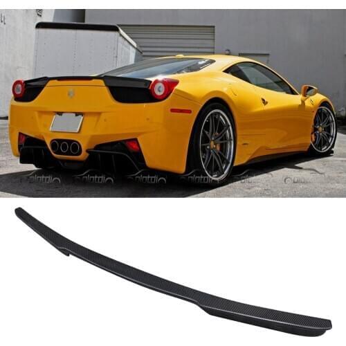 Carbon Fiber Rear Trunk Lip Spoiler Wing Boot Fits For Ferrari 458 ITALIA SPIDER 2011-2013 Body Kit