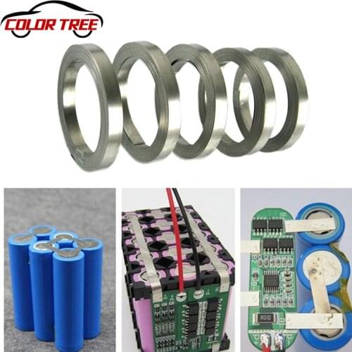 0.1/0.12/0.15mm Battery Nickel Sheet Plate Welding Strap For 18650 Li-ion Battery Spot Welding Machine 5m Welding Strip