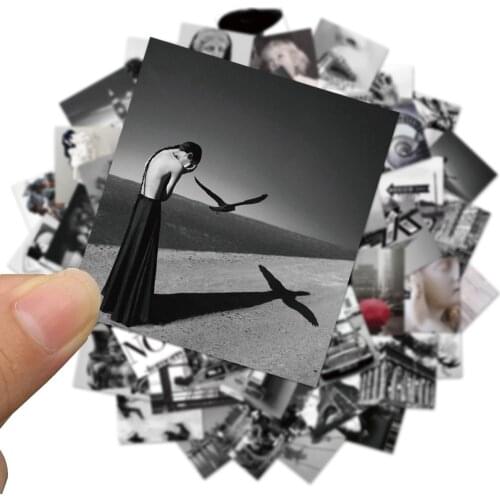 10/30/50pcs Black White Urban Decay Style Cool Graffiti Stickers to DIY Laptop Luggage Guitar Skateboard Car Decal Kids Toy