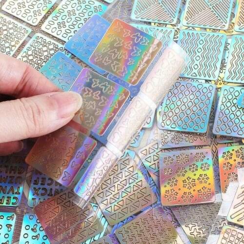 24pcs Hollow Nail Stickers Self-adhesive Manicure Sticker Nail Decal Manicure Stickers Nail Art Tip Stencil Stylish Accessories