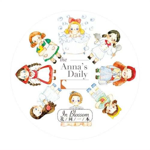 4.3cmx10 Meter Cute girl Washi Tape Annas Daily Material Journal Diary Stickers