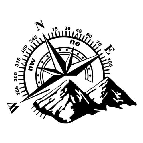 Compass Mountain Off Road Auto Sticker, Car Sticker Adhesive Car Sticker, Car Sticker, Car Stickers, accessories for Jeep