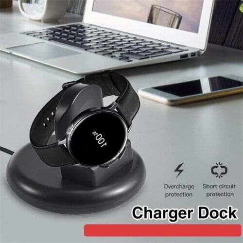 Wireless Charging Dock Station Bracket Compatible with Galaxy-Watch4/3/S3/R500 Watch Charger Base Stand Holder Cradle