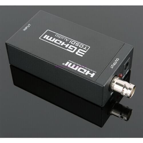 Dhl or fedex 50pcs HDMI to SDI Converter Scaler Adapter 1080P MINI 3G with Coaxial Audio Output for Home Theater Cinema PC HD