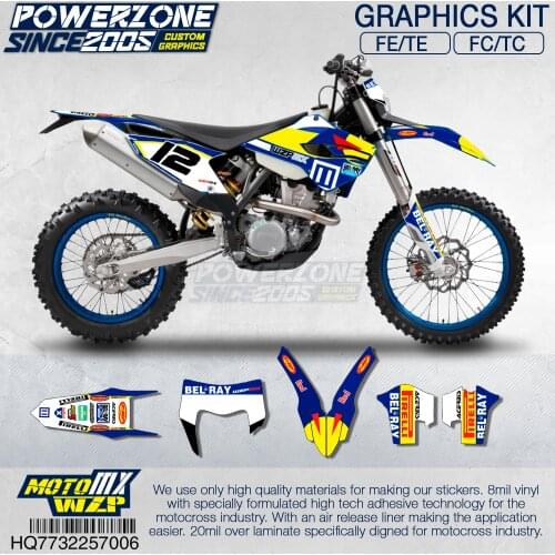 Customized Team Graphics Backgrounds Decals Custom Stickers Kit For Husqvarna 2014-15 TC FC TX FX FS 2014-16 TE FE 125-450c 06