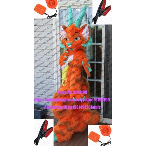 Orange Dragon HUSKY Dog Wolf Furry Fursuit Suit Costume Cosplay Animal Party Fancy Dress Carnival Birthday Gift