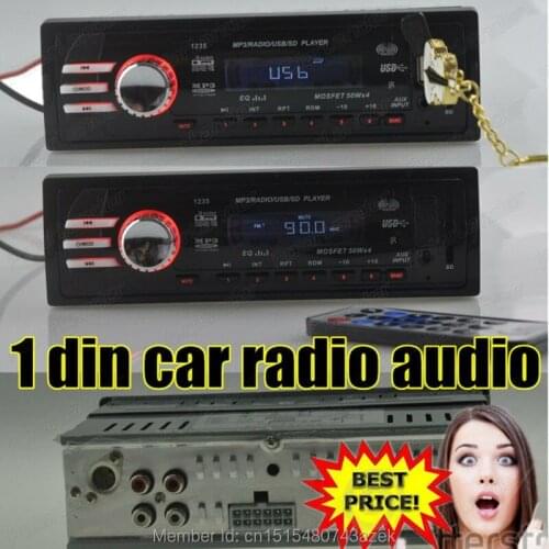 New 12V Car Stereo Car Radio Reciever MP3 Stereo Car Audio Player USB SD Card MMC Port Car Radios Aux-in In Dash 1 DIN Size