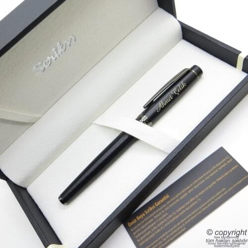 Scrikss 38 Matte Black Roller Pen | Scrikss Pen | İsme Special Pen | Gift Pen