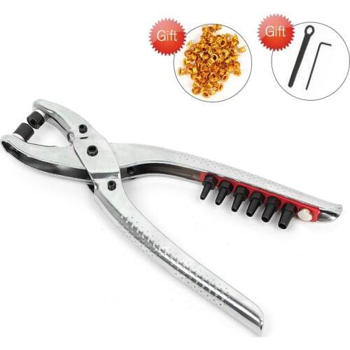 Hakkin Multi-function Punch Hole Punches Leather Hole Pliers Rivets Eyelet Metal Retainer Punching Machine Eyelets Grommets Tool