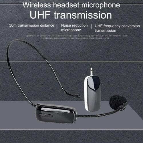 Voice Amplifier Speaker Mini Portable 3.5MM Head-mounted Wireless Headset Microphone MIC condenser Microfono Studio Conference