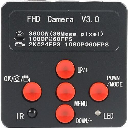 36MP 2K 720P 1080P USB HDMI Industrial Digital Microscope Camera TF Video Microscope For Phone PCB Solder Repair Lab Inspection