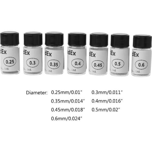 7 Bottle 1.25W BGA Reballing Balls 0.25/0.3/0.35/0.4/0.45/0.5/0.6mm Solder Ball