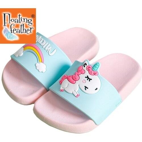 Suihyung Unicorn Slippers Boy Girl Summer Kids Rainbow Indoor Slippers Non-Slip Beach Sandals Toddler Home Shoes Baby Flip Flops
