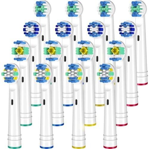 16Pcs Replacement Brush Heads for Oral b electric toothbrush,includes 4 Floss, 4 Whitening, 4 Precision & 4 senstive