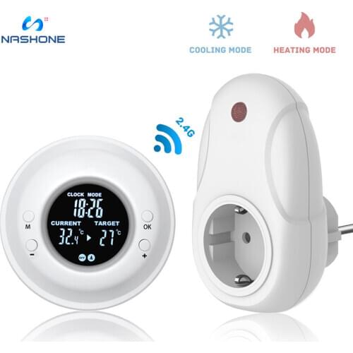 Heating Thermostat 220v AC Sensor Digital Thermostat for Floor Thermostat Temperature Controller Socket with Temperature Sensor