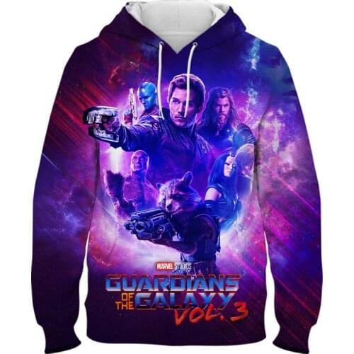 Marvel Movie Guardians of the Galaxy 3 Hoodie Men Women 3D Print Hooded Sweatshirt Hip Hop Pullover Hoodie Unisex Coat Clothes